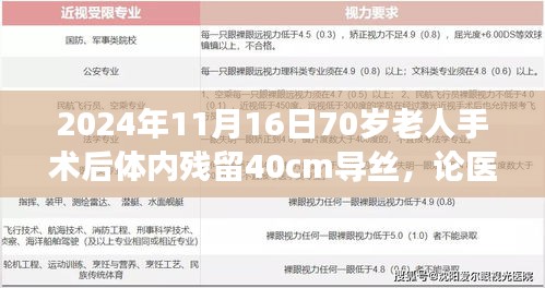 医疗疏失还是操作失误？老人手术后体内遗留40cm导丝事件深度剖析