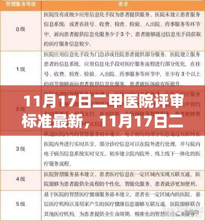 11月17日二甲医院评审标准最新解读及全方位分析，特性、体验、竞品对比与用户群体洞察