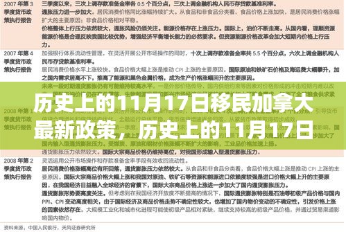 历史上的11月17日，加拿大移民政策最新演变深度解读及最新申请规定