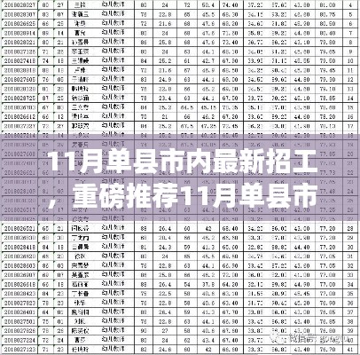 11月单县市内最新招工信息汇总，优质岗位挑战，等你来挑战！