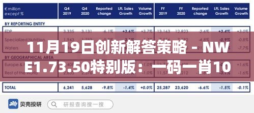 11月19日创新解答策略 - NWE1.73.50特别版：一码一肖100%准确