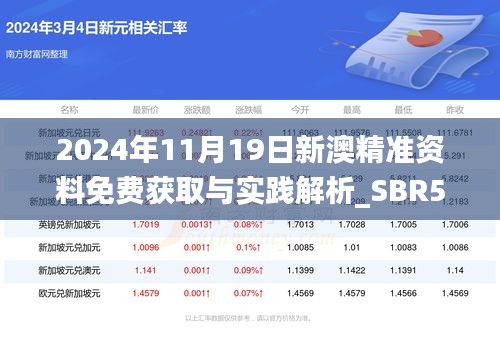 2024年11月19日新澳精准资料免费获取与实践解析_SBR5.41.96官方版