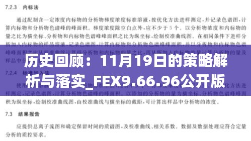 历史回顾：11月19日的策略解析与落实_FEX9.66.96公开版