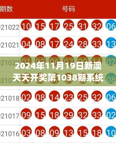 2024年11月19日新澳天天开奖第1038期系统化数据说明_NTU1.11.72品味版