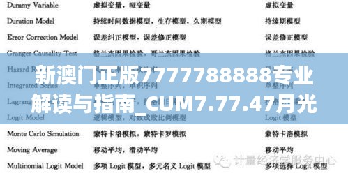 新澳门正版7777788888专业解读与指南_CUM7.77.47月光版