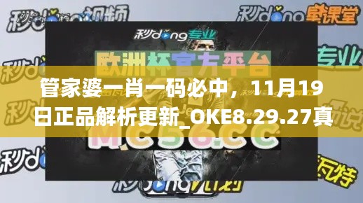 管家婆一肖一码必中，11月19日正品解析更新_OKE8.29.27真元境