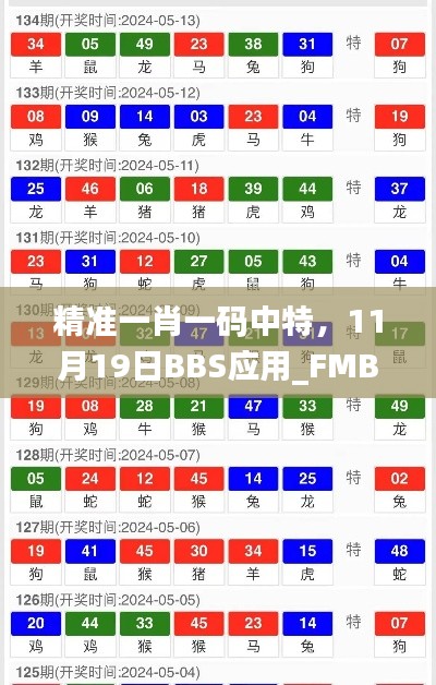 精准一肖一码中特，11月19日BBS应用_FMB5.72.64国际版