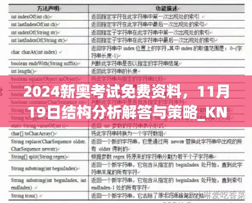 2024新奥考试免费资料，11月19日结构分析解答与策略_KNU7.12.39智慧版