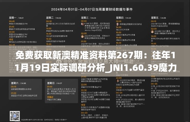 免费获取新澳精准资料第267期：往年11月19日实际调研分析_JNI1.60.39魔力版