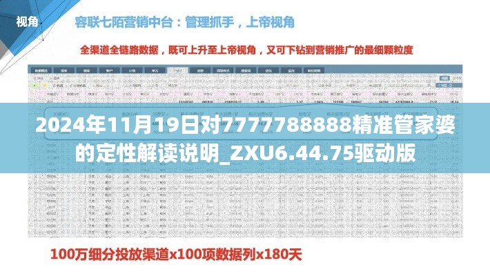 2024年11月19日对7777788888精准管家婆的定性解读说明_ZXU6.44.75驱动版