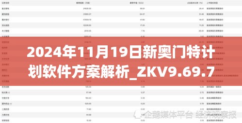 2024年11月19日新奥门特计划软件方案解析_ZKV9.69.77官方版