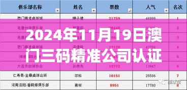 2024年11月19日澳门三码精准公司认证实地验证数据_JDR7.79.51优化版