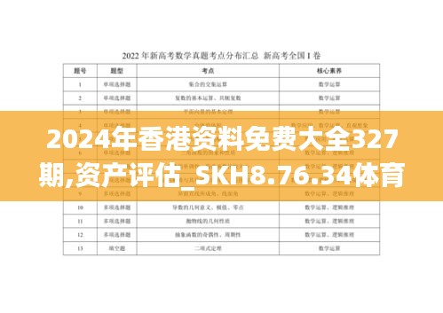 2024年香港资料免费大全327期,资产评估_SKH8.76.34体育版