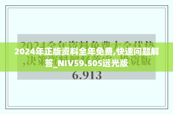 2024年正版资料全年免费,快速问题解答_NIV59.505远光版