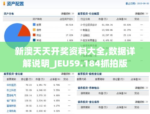 新澳天天开奖资料大全,数据详解说明_JEU59.184抓拍版