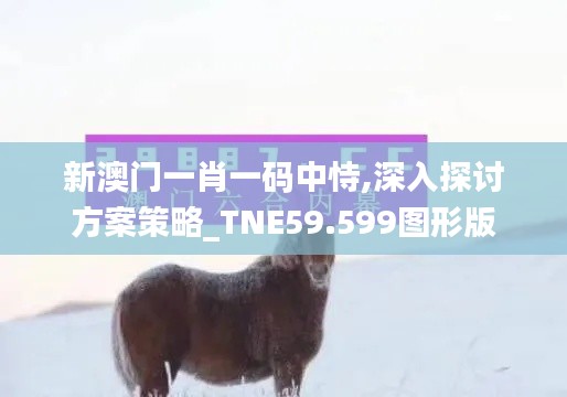 新澳门一肖一码中恃,深入探讨方案策略_TNE59.599图形版