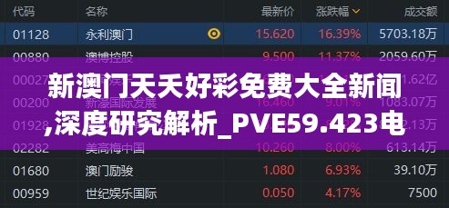 新澳门天夭好彩免费大全新闻,深度研究解析_PVE59.423电信版