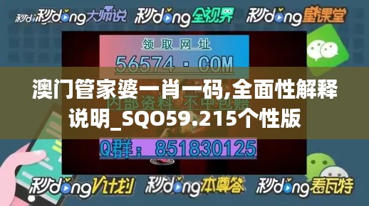 澳门管家婆一肖一码,全面性解释说明_SQO59.215个性版