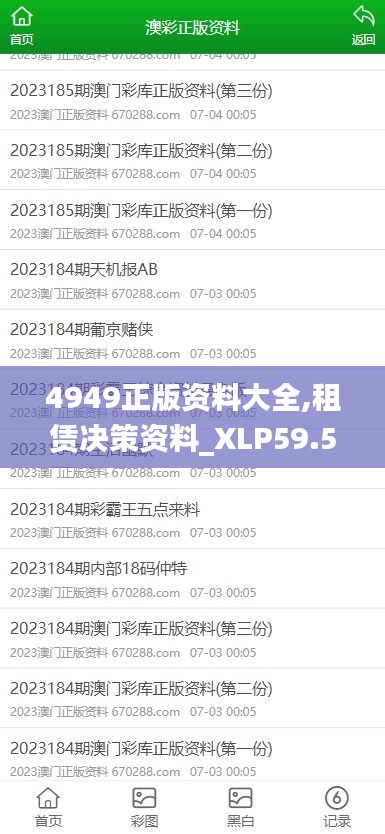 4949正版资料大全,租赁决策资料_XLP59.565别致版