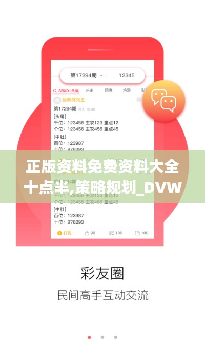 正版资料免费资料大全十点半,策略规划_DVW59.910快速版