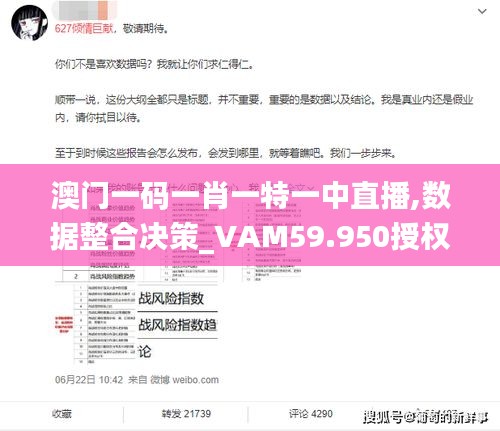 澳门一码一肖一特一中直播,数据整合决策_VAM59.950授权版