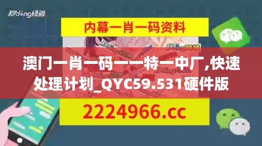 澳门一肖一码一一特一中厂,快速处理计划_QYC59.531硬件版