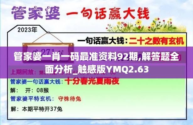 管家婆一肖一码最准资料92期,解答题全面分析_触感版YMQ2.63