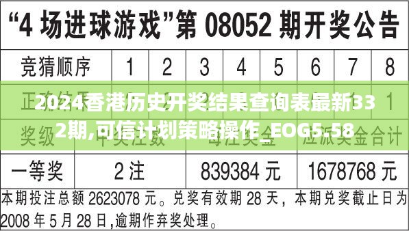 2024香港历史开奖结果查询表最新332期,可信计划策略操作_EOG5.58