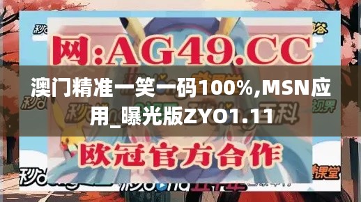 澳门精准一笑一码100%,MSN应用_曝光版ZYO1.11