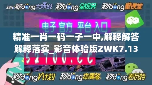 精准一肖一码一子一中,解释解答解释落实_影音体验版ZWK7.13