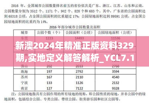 新澳2024年精准正版资料329期,实地定义解答解析_YCL7.13