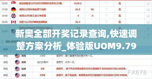 新奥全部开奖记录查询,快速调整方案分析_体验版UOM9.79