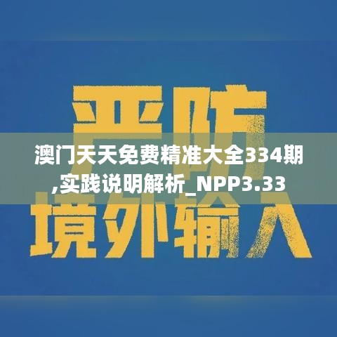 澳门天天免费精准大全334期,实践说明解析_NPP3.33