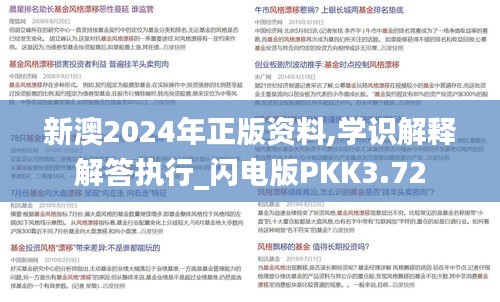 新澳2024年正版资料,学识解释解答执行_闪电版PKK3.72