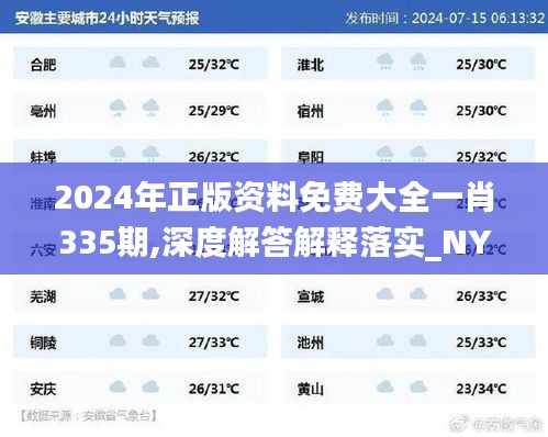 2024年正版资料免费大全一肖335期,深度解答解释落实_NYT7.56