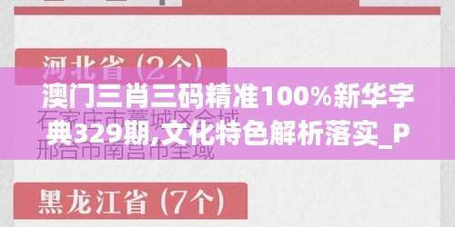 澳门三肖三码精准100%新华字典329期,文化特色解析落实_PQT5.48