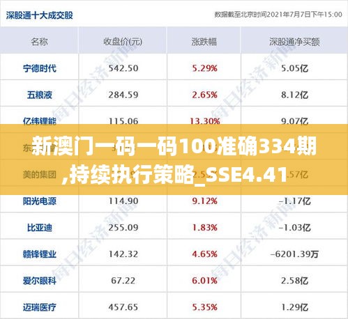 新澳门一码一码100准确334期,持续执行策略_SSE4.41