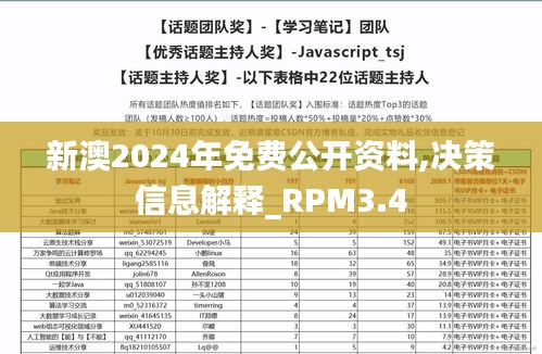 新澳2024年免费公开资料,决策信息解释_RPM3.4