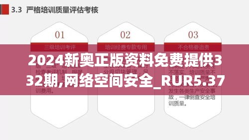 2024新奥正版资料免费提供332期,网络空间安全_RUR5.37