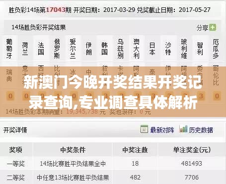 新澳门今晚开奖结果开奖记录查询,专业调查具体解析_ACS3.41