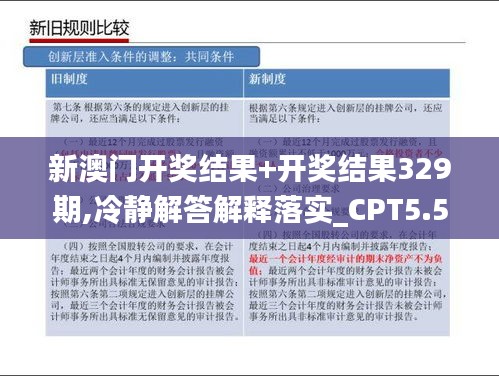 新澳门开奖结果+开奖结果329期,冷静解答解释落实_CPT5.55