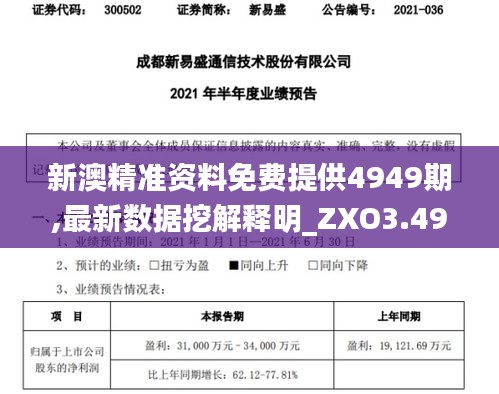 新澳精准资料免费提供4949期,最新数据挖解释明_ZXO3.49