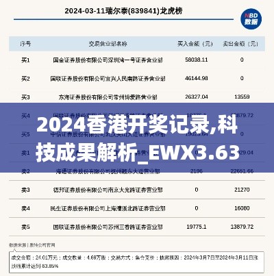 2024香港开奖记录,科技成果解析_EWX3.63