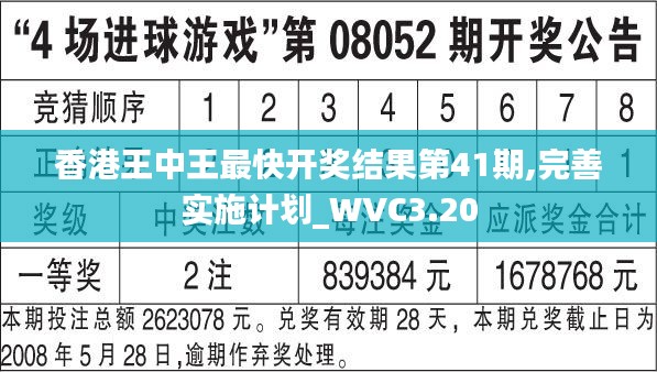 香港王中王最快开奖结果第41期,完善实施计划_WVC3.20