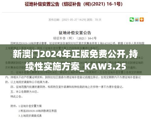 新澳门2024年正版免费公开,持续性实施方案_KAW3.25