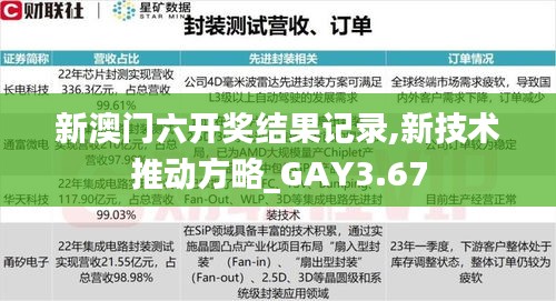 新澳门六开奖结果记录,新技术推动方略_GAY3.67