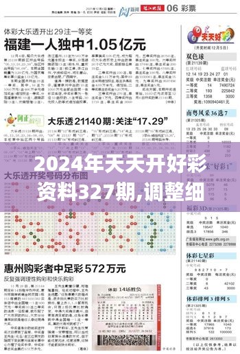 2024年天天开好彩资料327期,调整细节执行方案_THE3.59