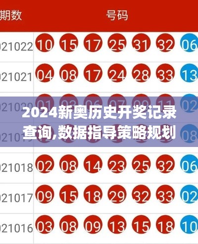 2024新奥历史开奖记录查询,数据指导策略规划_RUX3.30