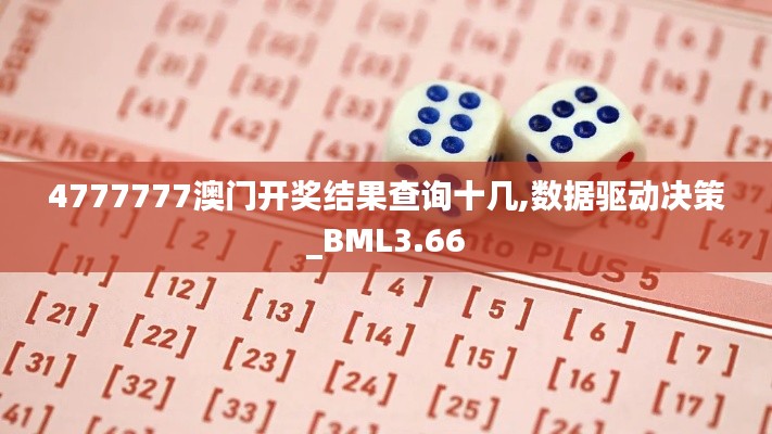 4777777澳门开奖结果查询十几,数据驱动决策_BML3.66