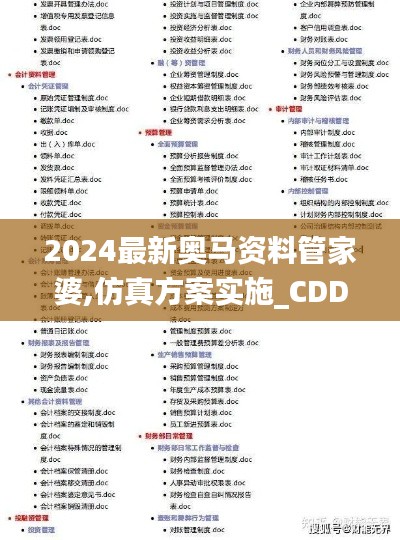 2024最新奥马资料管家婆,仿真方案实施_CDD3.88